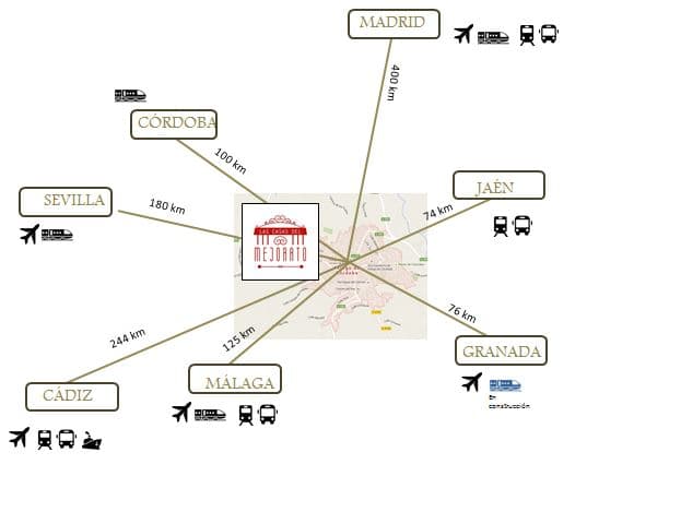Mapa de ubicación de Las Casas del Mejorato